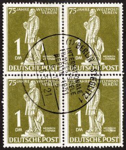 Germany Stamps # 9N40 Used XF Gem Block Of 4 Scott Value $320.00