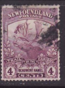 Newfoundland-Sc#118- id22-used 4c Caribou-Beaumont Hamel-1919-