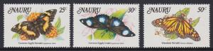 Nauru 1984 Butterflies Scott (297-99) MNH