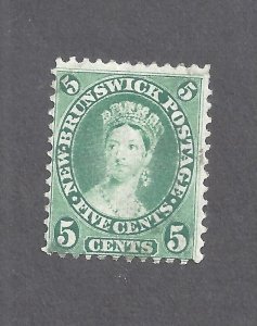 Canada NEW BRUNSWICK # 8a MINT THIN PAPER VARIETY YOUNG QUEEN VICTORIA BS24748 