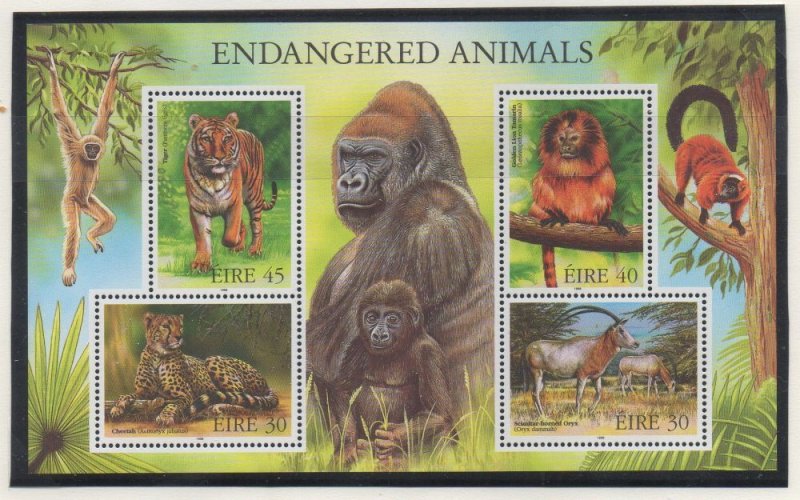 Ireland Sc 1156a 1998 Endangered Animals  stamp sheet mint NH
