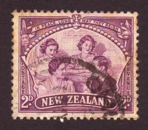 New Zealand 1946 Sc#250, SG#670 2d Purple Royal Family USED.