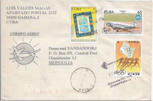 Cuba, 2004 Havana to Ulaanbaatar, Mongolia Airmail (53871)