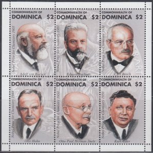 DOMINICA Sc# 1807 MNH  S/S of 6 - NOBEL PRIZE LEAUREATES