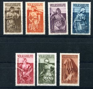 GERMANY SAAR 1934 PEOPLES HELP OVPTS MICHEL 199-205 SCOTT B54-B60 PERFECT MNH