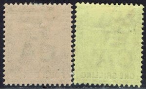 TRINIDAD 1901 BRITANNIA 4D AND 1/- WMK CROWN CA