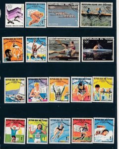 D392939 Chad Nice selection of VFU Used stamps