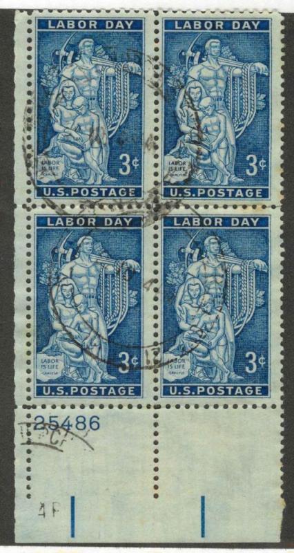 1082 Used VF Plate Block crs ur