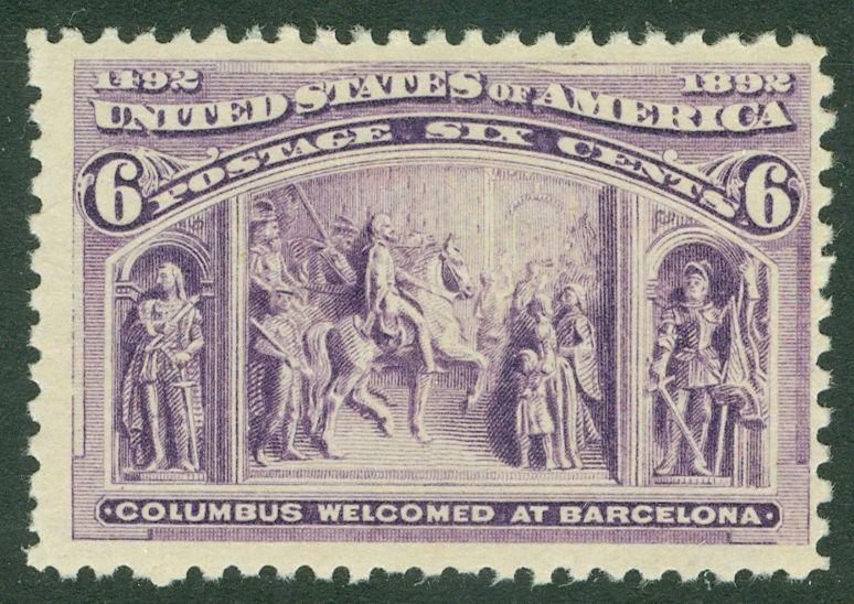 USA : 1893. Scott #235 PO Fresh & Mint Never Hinged. Catalog $180.00.