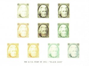 Voncorp EDUCARD No. 101 Proof Card US 1861 Black Jack Andrew Jackson