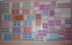 166 All Different United States 3 cent Plate Blocks. MNH. OG.    #02 USPB165 