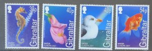 GIBRALTAR 2001 EUROPA “WATER’ SG968/971 UNMOUNTED MINT