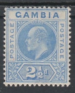 GAMBIA 1904 KEVII 21/2D WMK MULTI CROWN CA