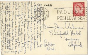 1963 GREENOCK RENFREWSHIRE PAQUEBOT POSTED AT SEA Empress of England