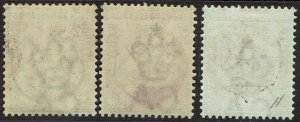 LEEWARD ISLANDS 1897 QV JUBILEE 1/2D 1D AND 21/2D  