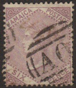 Jamaica #5 used 6p first issue