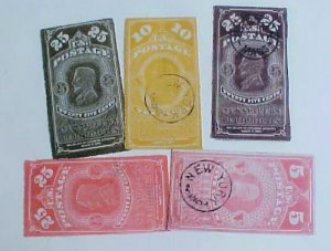 US  #PR1,PR2,PR3 x3 ALL FORGERIES 5 DIFF.