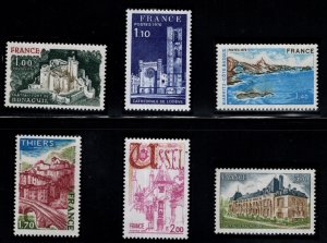 France Scott 1469-1474 MNH**  Tourism stamp set