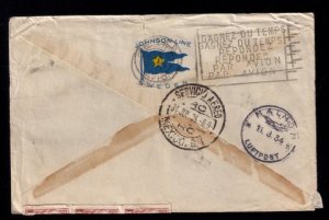 MEXICO Scott #C22a Postal History Cover Multi-Stamped Buenos Aires  to Sweden