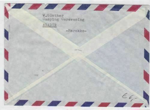 morocco  registered air mail  stamps  cover  ref r16042 