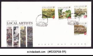 SINGAPORE - 1992 LOCAL ARTISTS / PAINTINGS - 4V - FDC