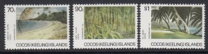 Cocos Islands 159-61 Island Scenery mnh