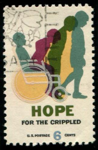 1385 US 6c Crippled Children, used