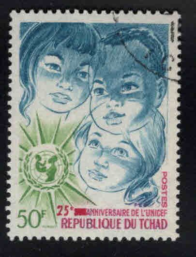 Chad TCHAD Scot 240 Used CTO 1971 UNICEF stamp