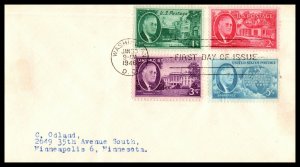 9269 OAS-CNY FDC 11945 SCOTT 930-33 FDR MEMORIAL