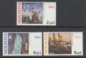 Moldova 164-166 Europa Paintings MNH VF