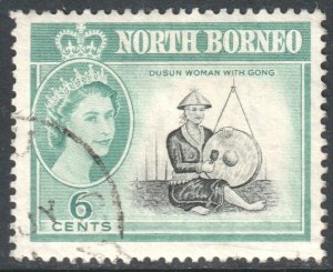 North Borneo Scott 283 - SG394, 1961 Elizabeth II 6c used