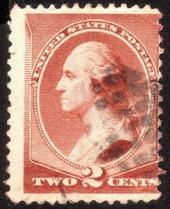 1883, US 2c, Washington, Used, Sc 210