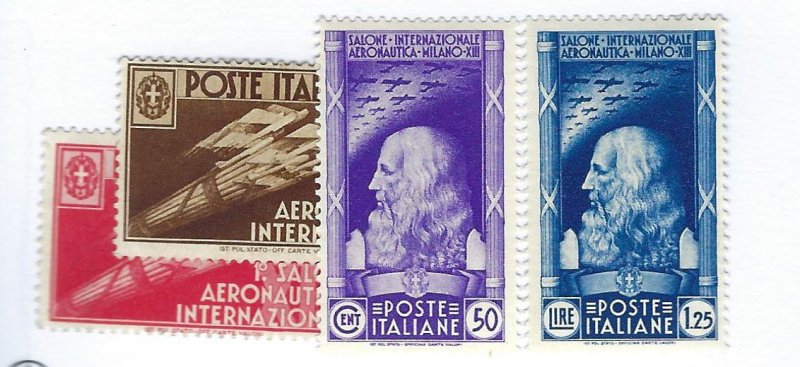 Italy SC#345-348 Mint F-VF SCV$207.50..Great & Popular!