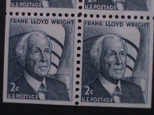 ​UNITED STATES-1966-SC#1280a   FRANK LIOYD WRIGHT  BOOKLET PANE MNH VERY FINE