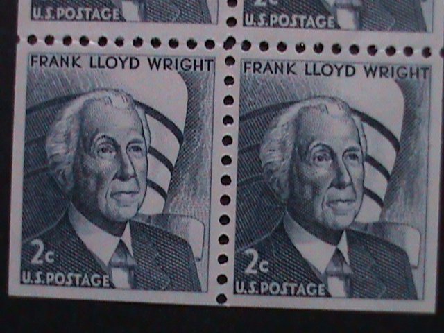 ​UNITED STATES-1966-SC#1280a   FRANK LIOYD WRIGHT  BOOKLET PANE MNH VERY FINE