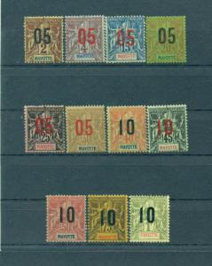 Mayotte sc# 22-32 mh cat value $30.40