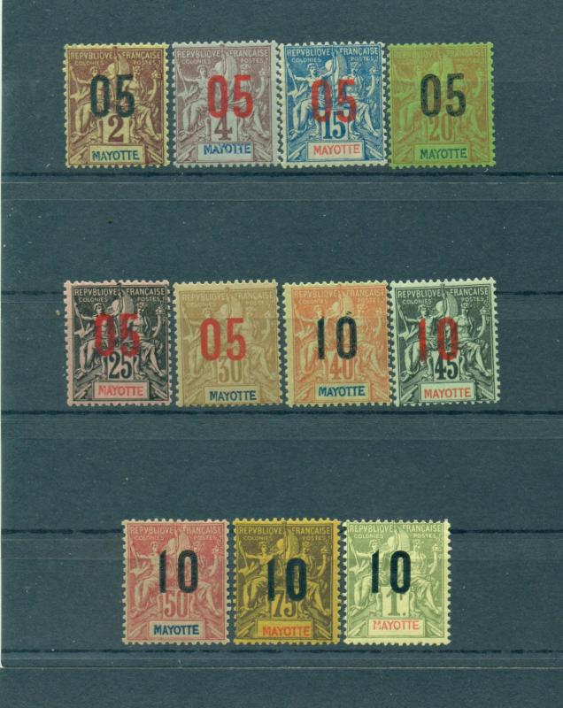 Mayotte sc# 22-32 mh cat value $30.40