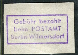 GERMANY; 1950s early GEBUHR BEZAHLT Postal Stationary Piece