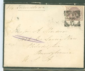 Great Britain  London to Philadelphia, PA, January 30, 1885. Mourning Cover