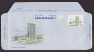 UN New York UC16 Building Aerogramme Unused VF