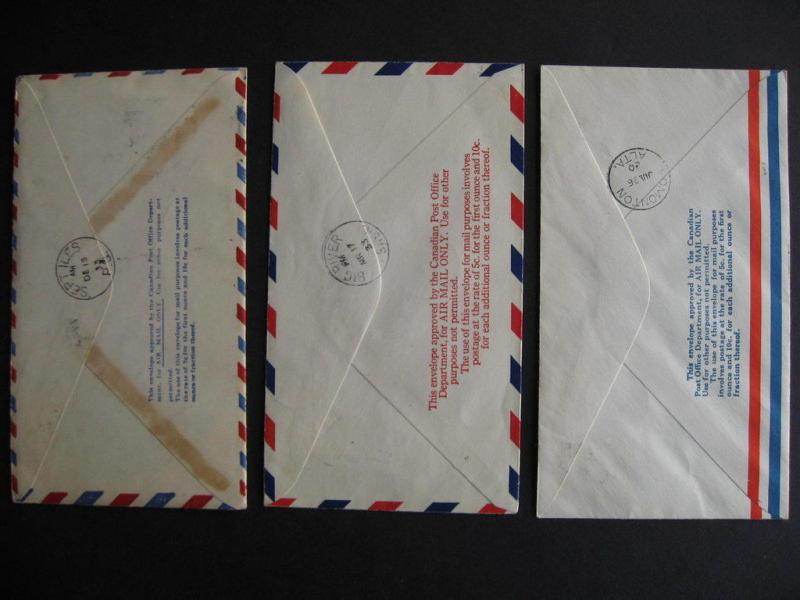 CANADA 3 better1930s FFC (First Flight Covers)collection part 27 check the pics!