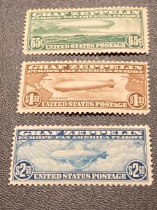 Unwatermarked Perforated 11 Mint NH Air Post Stamps C13, C14 & C15