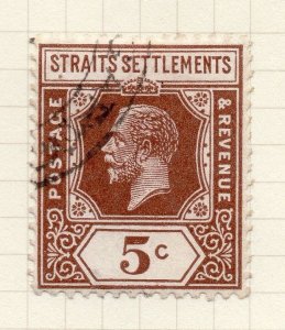 Malaya Straights Settlements 1920s Early Issue Fine Used 5c. 298973