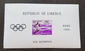 *FREE SHIP Liberia Summer Olympic Games Rome 1960 Sport Running (ms) MNH *imperf