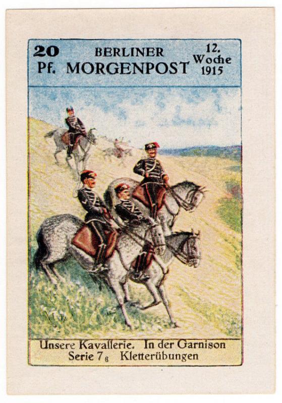 (I.B-CK) Germany (Great War) Cinderella : Berliner Morgenpost 20pf (Our Cavalry)