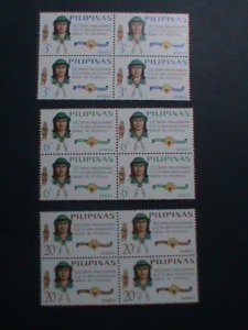 ​PHILIPPINES-1966-SC#947-9 25TH ANNIVERSARY OF WORLD GIRL SCOUTS DAY-MNH BLOCK