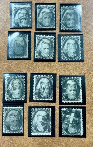 Black Jack lot of 12  U.S.  1863   2c  SCOTT #73