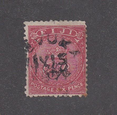 FIJI # 35 6p NICELY CANCELLED CAT VALUE $70