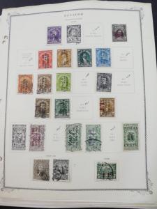 EDW1949SELL : ECUADOR Very clean Mint & Used collection on album pages Cat $1724