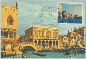 81205 - ITALY - Postal History - MAXIMUM CARD - ART Venice 1973-